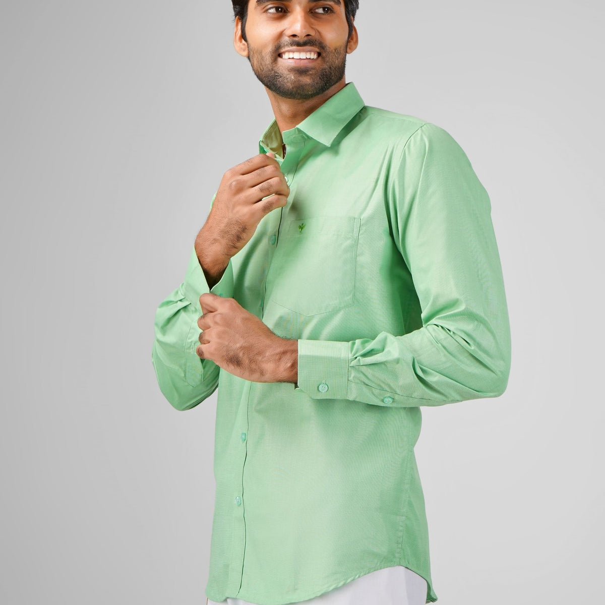 Buy Pista Green Cotton Shirt And Dhoti Set Mens Cotton Shirt buy-pista-green-cotton-shirt-and-dhoti-set-mens-cotton-shirt