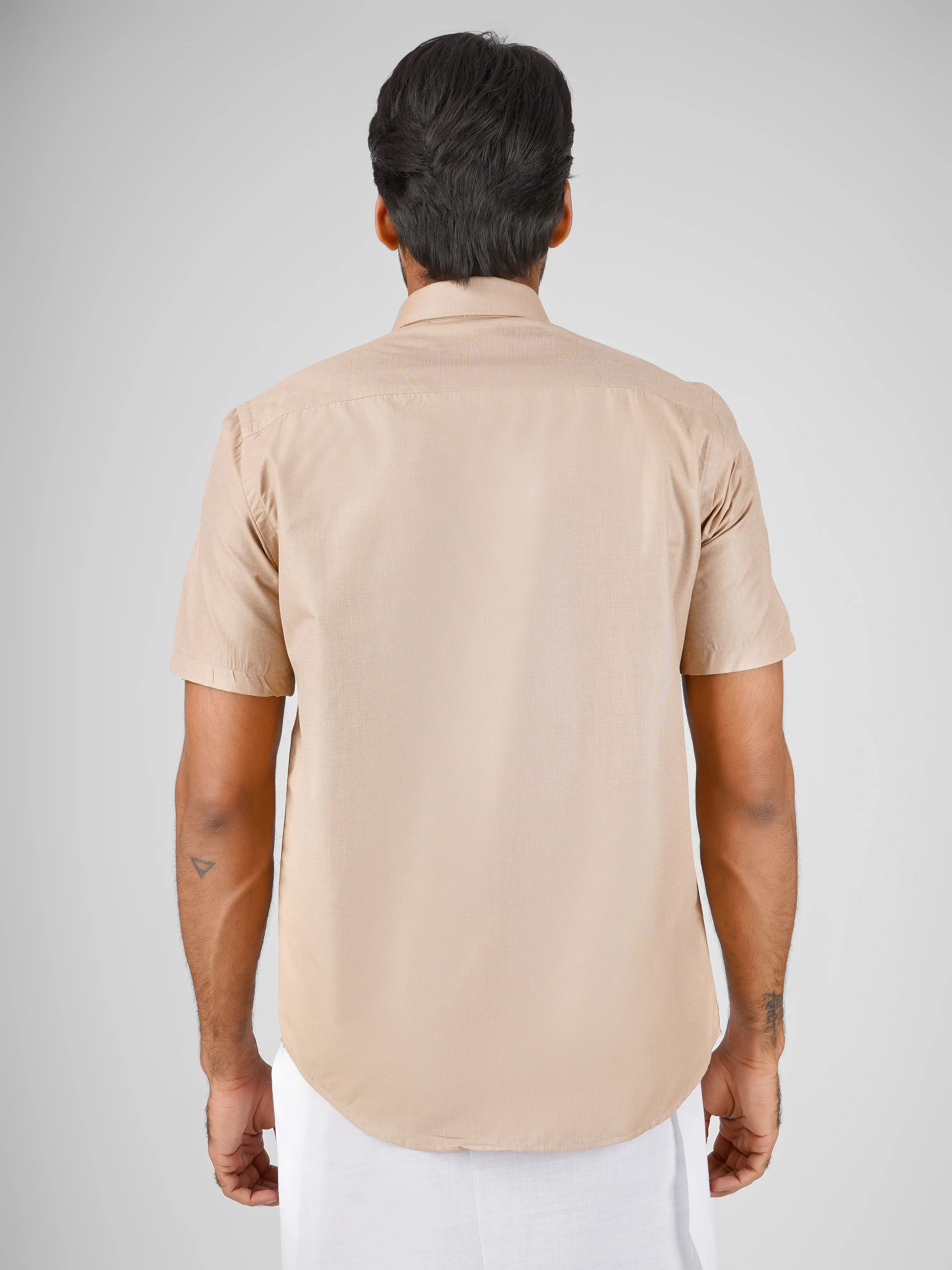 Gold Blended Cotton Shirt