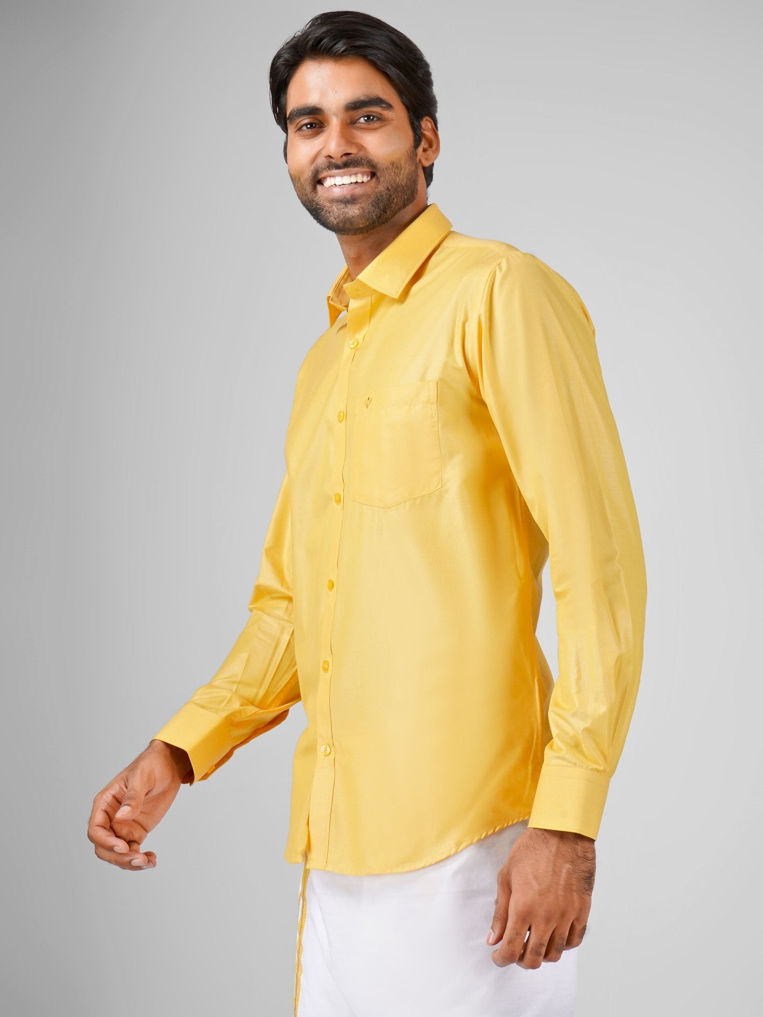 Men's sandal colour blended cotton shirt dhoti set