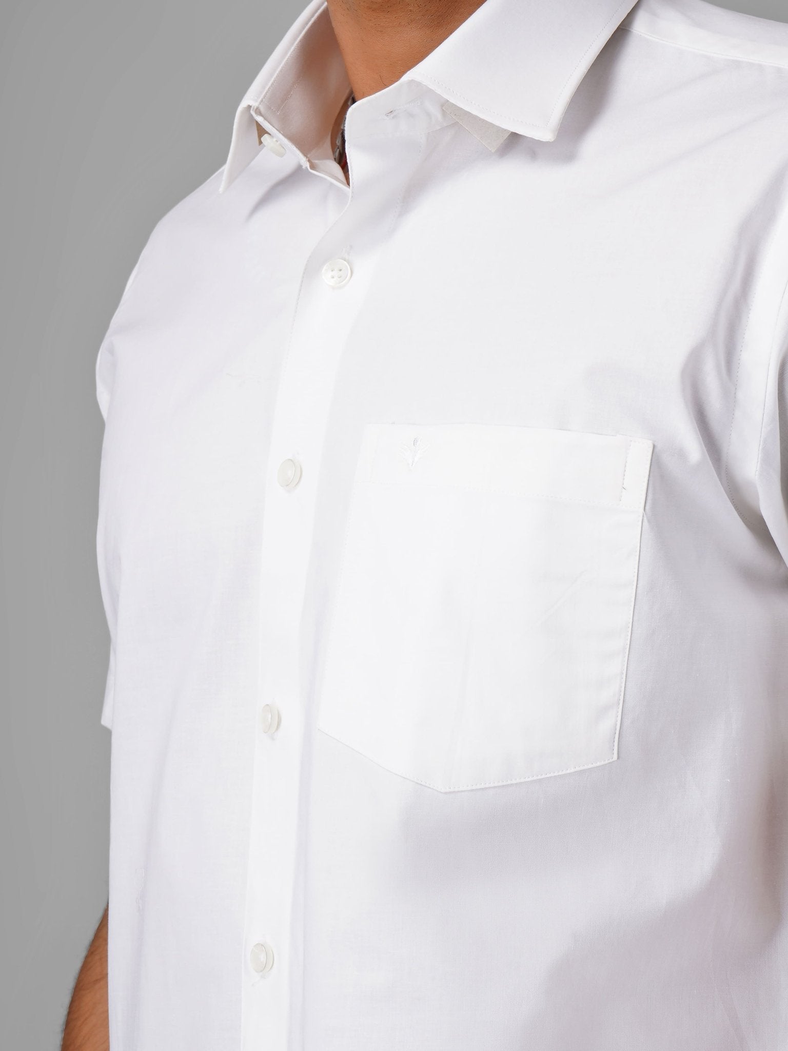 Linen Cotton (White) Shirt Dhoti Set - Azhaganshirts